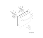 GE GDE21EGKGRWW freezer door diagram