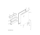 GE GBE21DGKGRBB fresh food door diagram