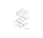 GE GBE21DGKGRBB fresh food shelves diagram