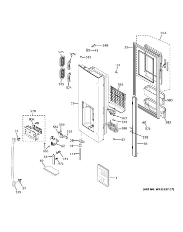 Dispenser door