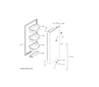 GE GWE19JSLKFSS fresh food door - rh diagram