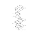 GE GDE21ESKLRSS fresh food shelves diagram