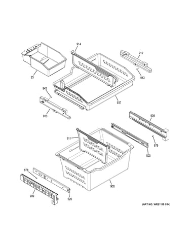 Freezer shelves