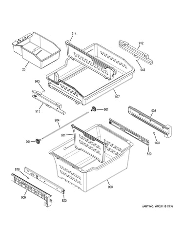 Freezer shelves