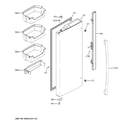 GE GNE25JMKAFES fresh food door - lh diagram