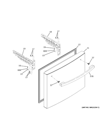 Freezer door