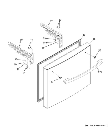Freezer door
