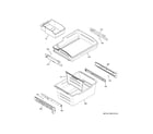 GE GDE25ESKJRSS freezer shelves diagram