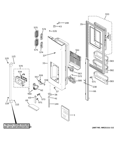 Dispenser door