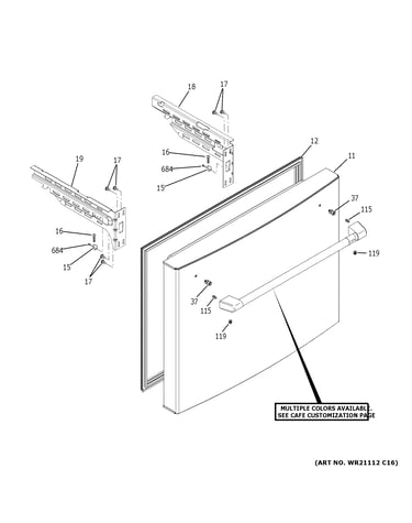 Freezer door
