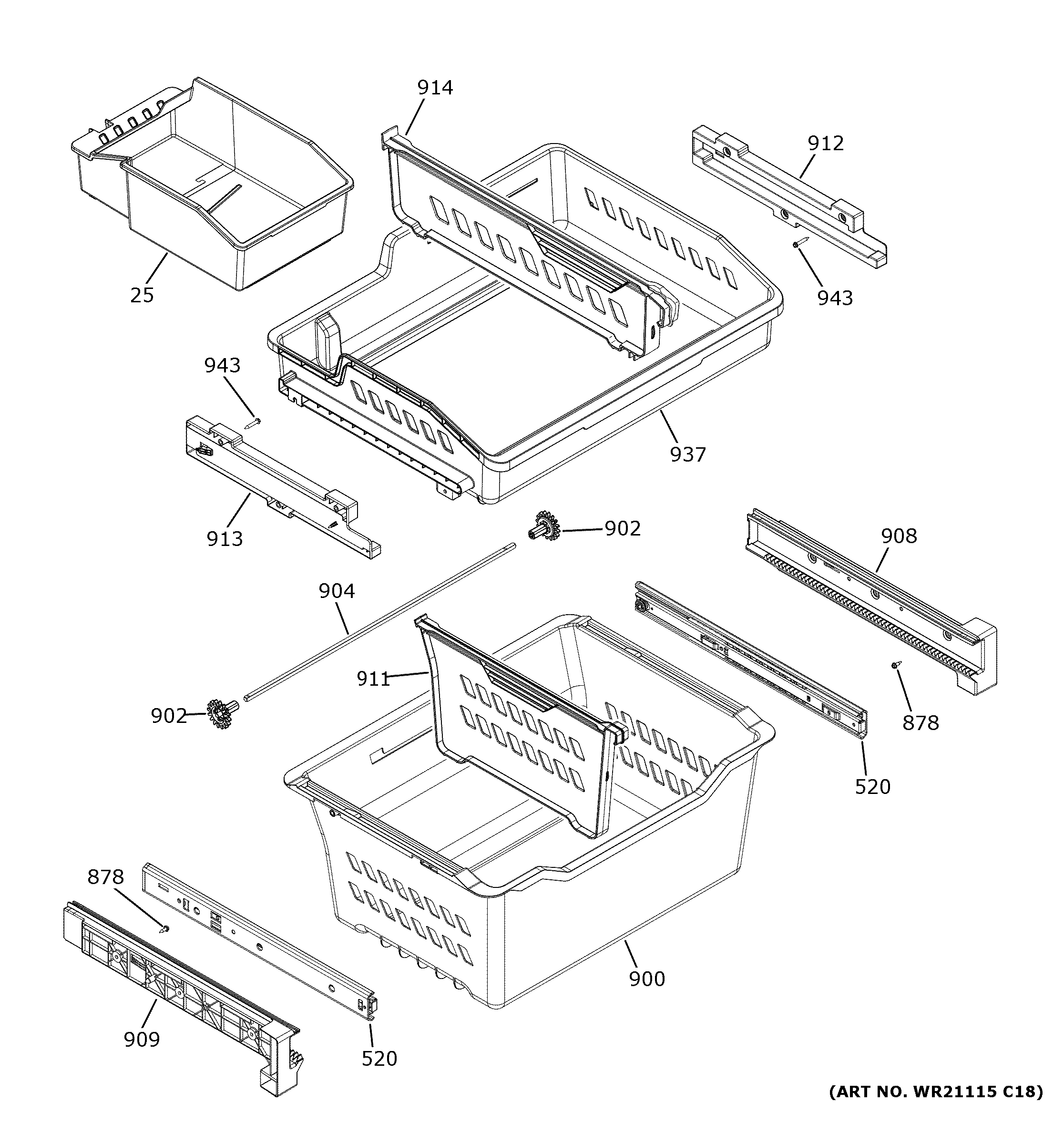 Freezer shelves
