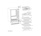 GE PVS06BBPBTS cabinet & shelves diagram