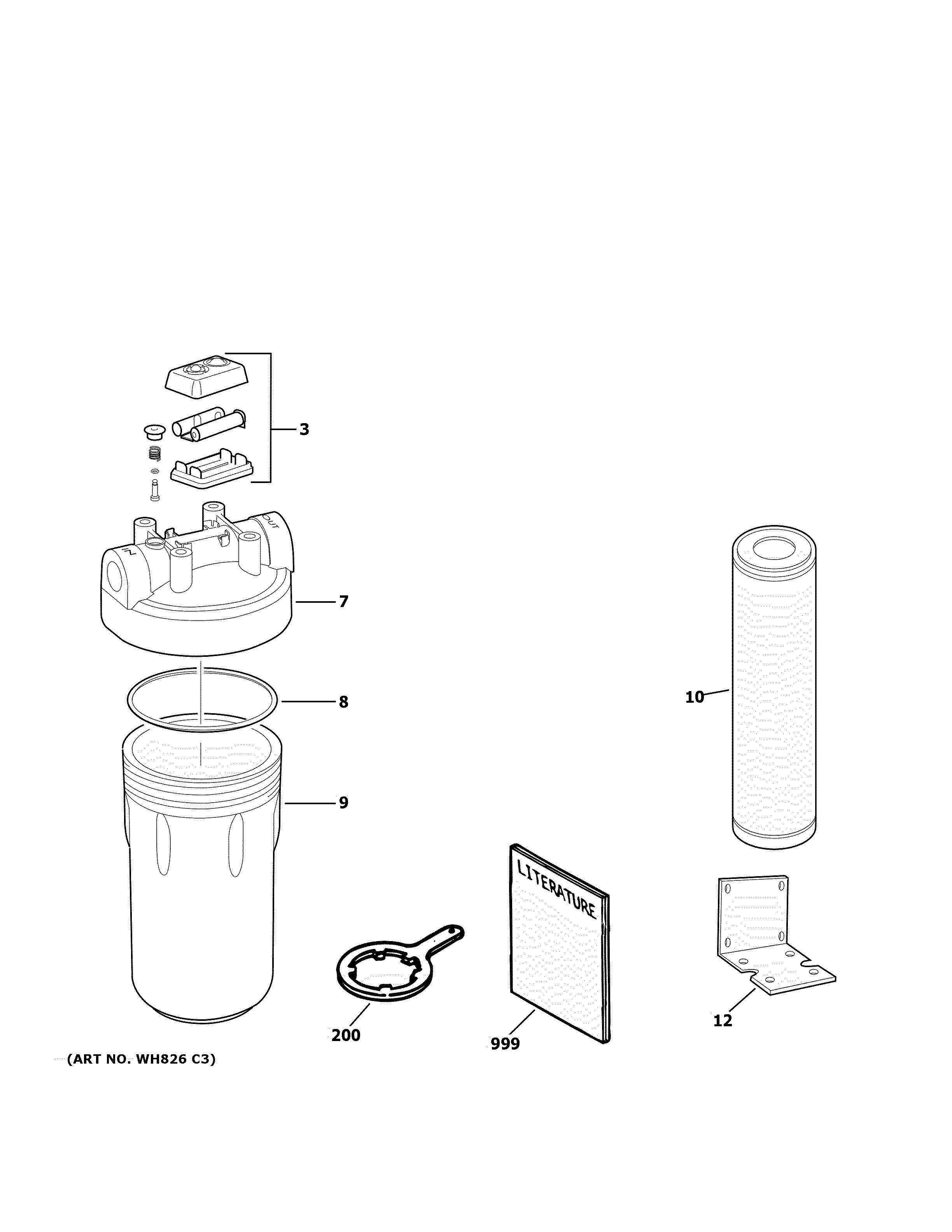 Water filtration parts