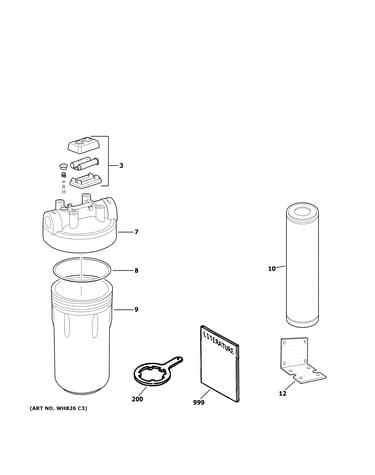 Water filtration parts