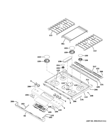 Control panel & cooktop