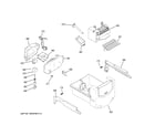 GE PSS28KYHBCFS ice maker & dispenser diagram