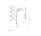 GE GNE21FSKJFSS fresh food door - lh diagram