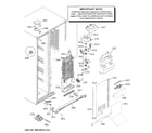 GE GSE23GSKRCSS freezer section diagram