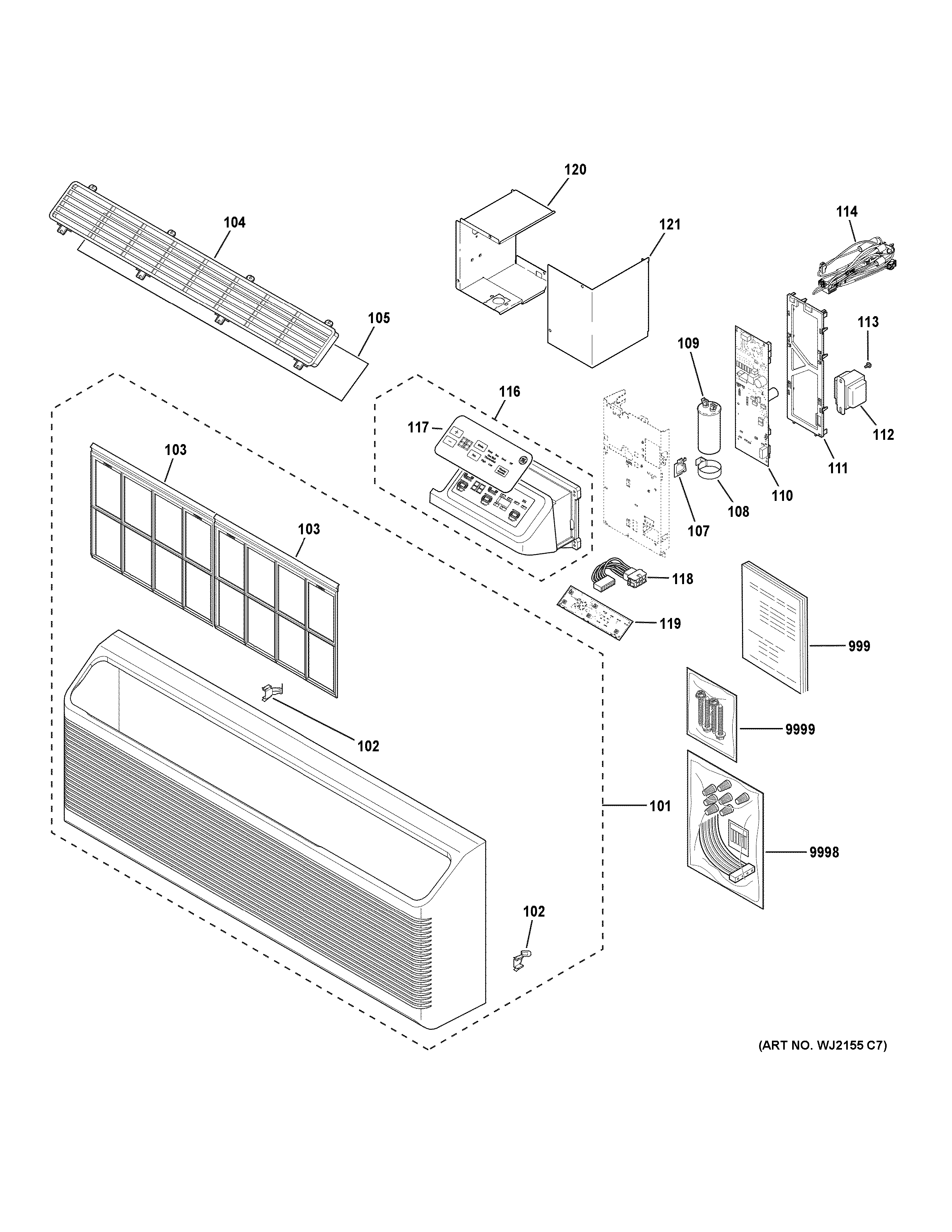 GRILLE & CONTROL PARTS