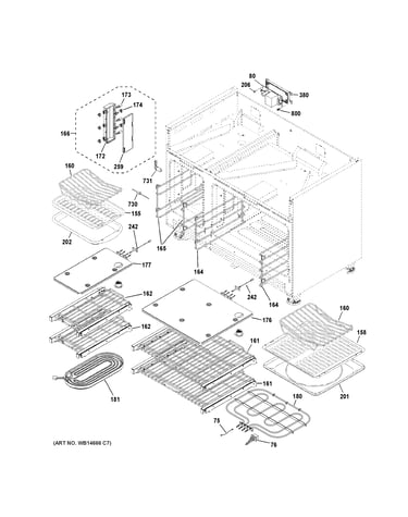 Oven cavity parts