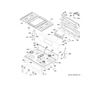 GE JGB660FP1DS control panel & cooktop diagram