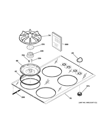 Control panel & cooktop