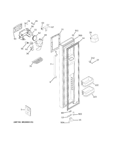 Freezer door