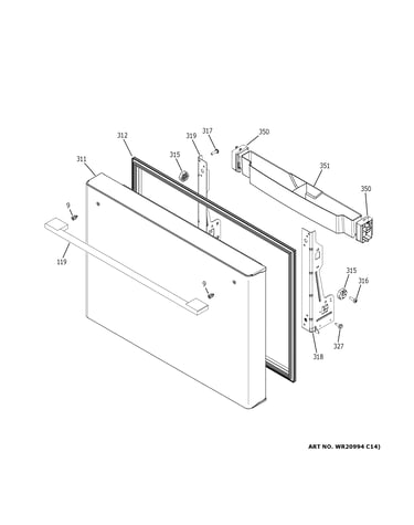 Freezer door