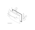 GE GWE23GENCDS freezer door diagram