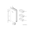 GE GWE23GENCDS fresh food door - rh diagram