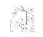 GE GYE22GENCDS dispenser door diagram