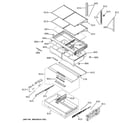 GE GYE22GENCDS fresh food shelves diagram