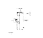 GE GXCF01P hot & cold water dispenser diagram
