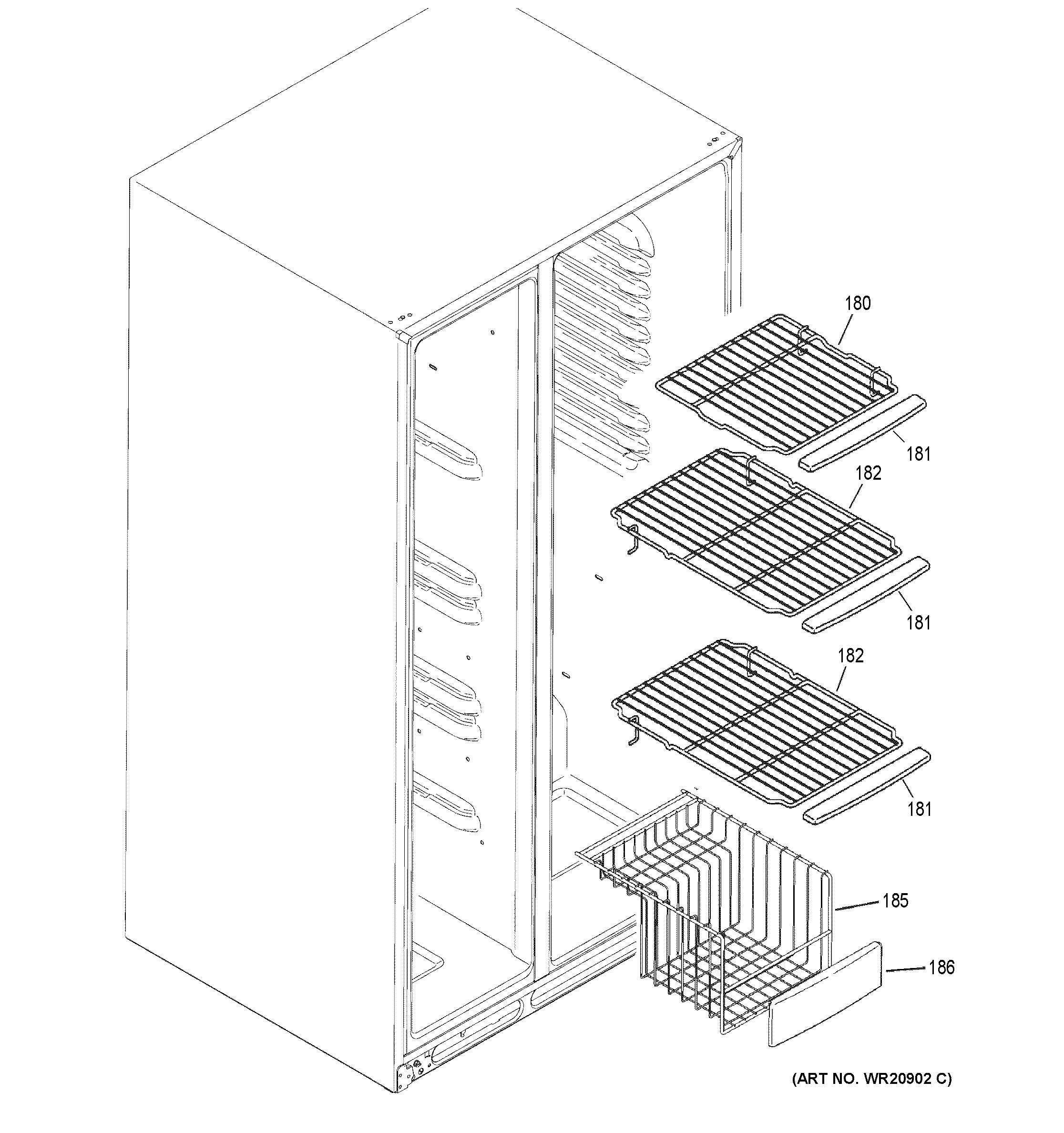 Freezer shelves