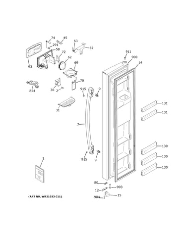 Freezer door