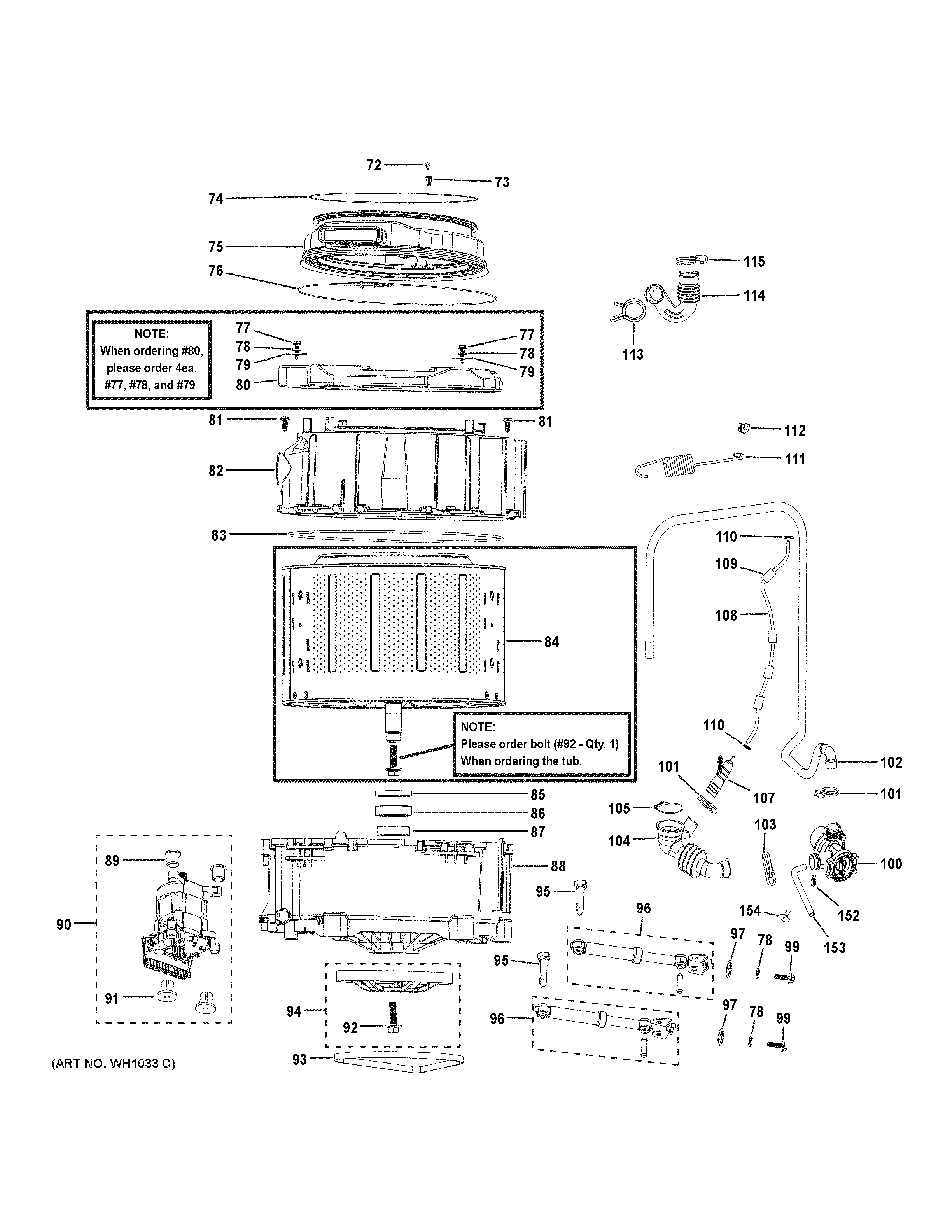 Tub & motor