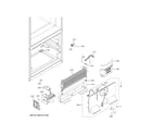 GE GNE25JGKNFWW freezer section diagram