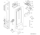 GE GNE25JGKNFWW fresh food section diagram