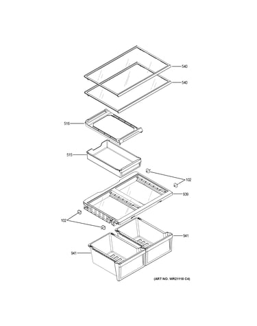 Fresh food shelves