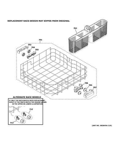Lower rack assembly
