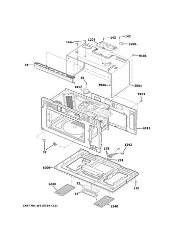 Oven cavity parts