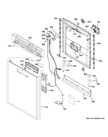 Escutcheon & door assembly