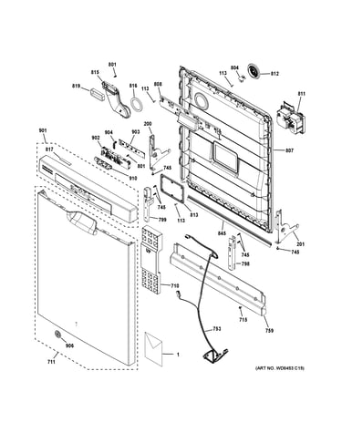 Escutcheon & door assembly