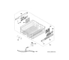 GE DDT700SMN0ES upper rack assembly diagram