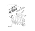 GE DDT700SMN0ES lower rack assembly diagram