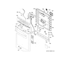 GE DDT700SBN0TS escutcheon & door assembly diagram