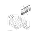 GE GDF510PGM4WW lower rack assembly diagram