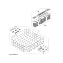 GE GDF510PSM4SS lower rack assembly diagram