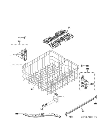 Upper rack assembly