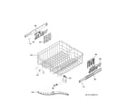 GE DDT595SFL5DS upper rack assembly diagram